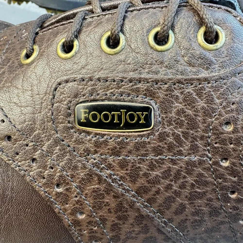 Footjoy Dryjoys Aquaflex Golf Shoes Brown Leather Men's Size 9M 53478